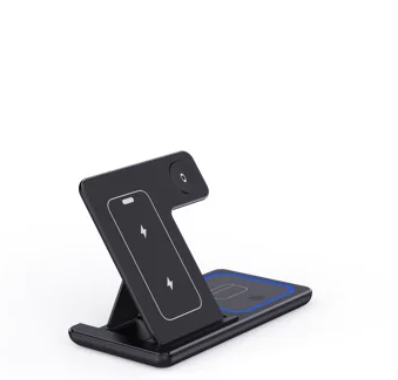 3 In 1 LED Fast Wireless Charger Stand Foldable Charging Station